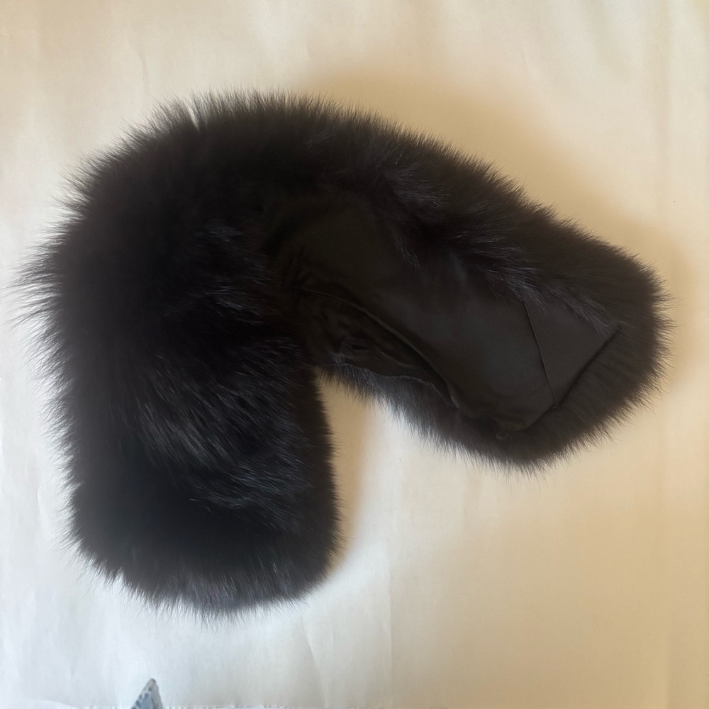 Black Quilted Lightweight Puffer Jacket with Removable Faux Fur Collar Size 8 - Picture 10 of 14